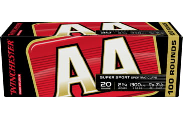 Image of Winchester AA 20 Gauge 7/8 oz 2.75in Centerfire Shotgun Ammo, 100 Rounds, AASC207VP