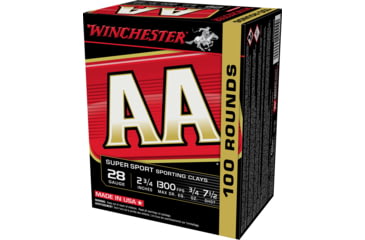 Image of Winchester AA 28 Gauge 3/4 oz 2.75in Centerfire Shotgun Ammo, 100 Rounds, AASC287VP
