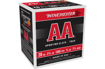 Image of Winchester AA 28 Gauge 3/4 oz 2.75in Centerfire Shotgun Ammo, 25 Rounds, AASC287