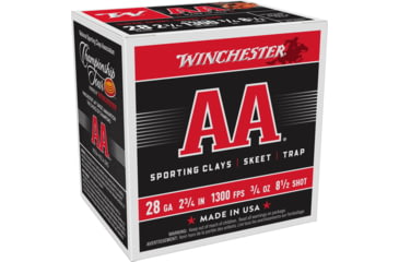 Image of Winchester AA 28 Gauge 3/4 oz 2.75in Centerfire Shotgun Ammo, 25 Rounds, AASC2885
