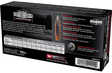 Image of Winchester Expedition Big Game Long Range Long Range 6.8 Western 165 Grain Centerfire Rifle Ammo, 20 Rounds, S68WLR