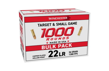 Image of Winchester Ammo 22LR1KHP 22LR 36gr Plated Hollow Point 1000 Per Box/2 Case