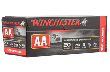 Image of Winchester AA Target 20 Gauge 7/8 oz 2.75in 7.5 Shot Size Shotgun Ammo, 100 Rounds, AASC207D