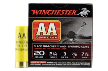 Image of Winchester Ammo AASC207TB AA TrAAcker 20 Gauge 2.75 7/8 Oz 7.5 Shot 25 Bx/ 10
