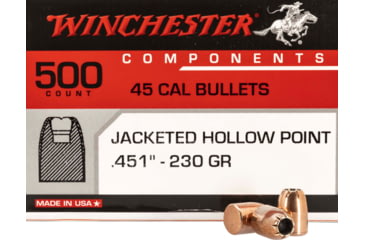 Image of Winchester Ammo Centerfire Handgun Reloading 45 Cal .451 230 Gr Jacketed Hollow WB45HP230D