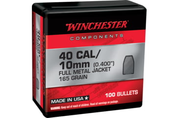 Image of Winchester Ammo Centerfire Handgun Reloading, 45 Cal .451 230 Grain, Full Metal Jacket, 100 Bullets, WB45MC230X