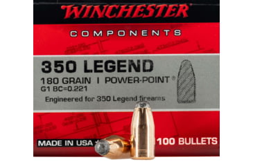 Image of Winchester Ammo Centerfire Rifle Reloading, 350 Legend, 180 Grain, 100 Bullets, WB350P180X