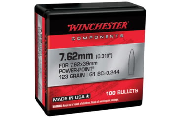 Image of Winchester Ammo Centerfire Rifle Reloading 7.62mm .310 123 Gr Power-Point PP WB762P123X