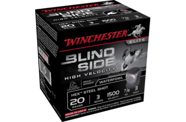 Image of Winchester Ammo SBS203HV3 Blindside High Velocity 20 Gauge 3 7/8 Oz 3 Shot 25 B