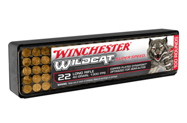 Image of Winchester Ammo WW22LRSSD Wildcat Super Speed 22 LR 40 Gr Hollow Point HP 100