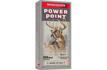 Image of Winchester Ammo X300BLK Deer Season XP .300 Blackout 150 Grain Pointed Soft Point Brass Rifle Ammo, 20 Rounds, X300BLK