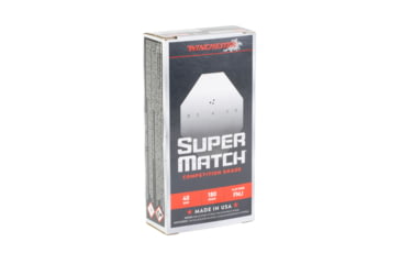 Image of Winchester Ammunition Super Match, 40 S&amp;W, 180 Grain, Flat Nose Bullet, 50 Round Box SM40FN180