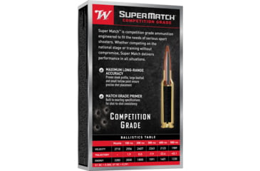 Image of Winchester Ammunition Super Match, 6.5 Creedmoor, 140 Grain, Boat Tail Hollow Point, 20 Round Box SM65CM