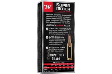 Image of Winchester Ammunition Super Match, 6.5 PRC, 140 Grain, BC MAX Bullet, 20 Round Box SM65PBC