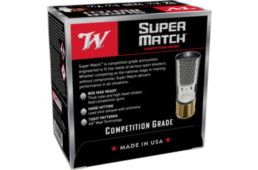 Image of Winchester Ammunition Super Match, Shotshell, 12 Gauge, 2.75, #7 Shot, 1 1/8oz, 25 Round Box SM12H7