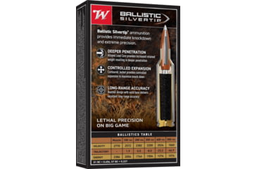Image of Winchester Ballistic Silvertip 7mm-08 Remington 140 grain Fragmenting Polymer Tip Brass Cased Centerfire Rifle Ammo, 20 Rounds, SBST708