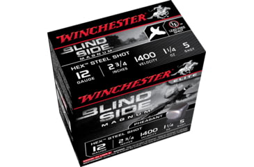 Image of Winchester Blind Side 12 Gauge 1 1/4 oz 2.75in Centerfire Shotgun Ammo, 25 Rounds, SBSPH125