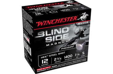 Image of Winchester Blind Side 12 Gauge 1 1/4 oz 2.75in Centerfire Shotgun Ammo, 25 Rounds, SBSPH125