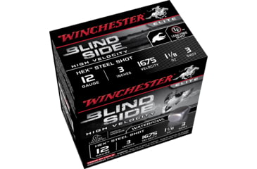 Image of Winchester Blind Side 12 Gauge 1 1/8 oz 3in Centerfire Shotgun Ammo, 25 Rounds, SBS123HV3