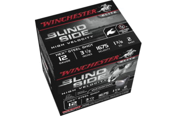 Image of Winchester Blind Side 12 Gauge 1 3/8 oz 3.5in Centerfire Shotgun Ammo, 25 Rounds, SBS12LHV2