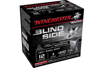 Image of Winchester Blind Side 12 Gauge 3/4 oz 3in Centerfire Shotgun Ammo, 25 Rounds, SBS1232