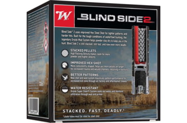 Image of Winchester Blind Side 2 12 Gauge 1 5/8oz, 3.50in, BB Shot Size, 1400MV, Shotgun Ammo, 25 Rounds, XBS12LBB