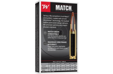 Image of Winchester BTHP .338 Lapua Magnum 285 gr Brass Rifle Ammo, 20 Round, S338LM2