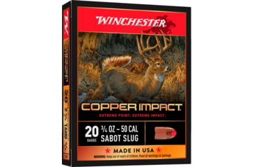 Image of Winchester Copper Impact 20 Gauge 0.75oz 2.75in Centerfire Shotgun Slug Ammunition, 5 Rounds, X20CLF
