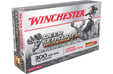 Image of Winchester Copper Impact .300 Winchester Short Magnum 150 Grain Solid Copper Brass Cased Centerfire Rifle Ammo, 20 Rounds, X300SDSLF