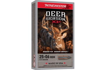 Image of Winchester Deer Season XP .25-06 Remington 117 grain Extreme Point Polymer Tip Centerfire Rifle Ammo, 20 Rounds, X2506DS