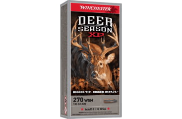 Image of Winchester Deer Season XP .270 Winchester Short Magnum 130 grain Extreme Point Polymer Tip Centerfire Rifle Ammo, 20 Rounds, X270SDS