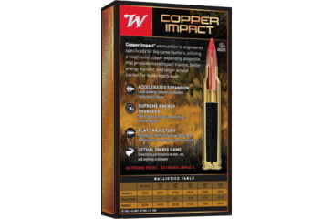 Image of Winchester Deer Season XP Copper Impact .300 Winchester 150 Grain Copper Extreme Point Centerfire Rifle Ammo, 20 Rounds, X300CLF