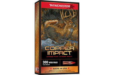 Image of Winchester Deer Season XP Copper Impact .300 Winchester 150 Grain Copper Extreme Point Centerfire Rifle Ammo, 20 Rounds, X300CLF
