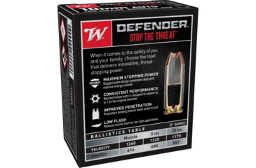 Image of Winchester Defender 10mm Auto 180 grain Bonded Jacketed Hollow Point Centerfire Pistol Ammo, 20 Rounds, S10MMPDB