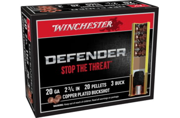 Image of Winchester Defender 20 Gauge 2 3/4in 20 Pellets Centerfire Shotgun Buckshot Ammo, 10 Round, SB203PD