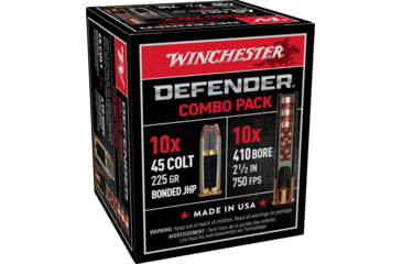 Image of Winchester Defender HANDGUN 410 Bore 225 grain 2.5in Centerfire Shotgun Ammo, 20 Rounds, S41045PD
