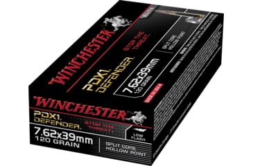 Image of Winchester Defender RIFLE 7.62x39mm 120 grain Split Core Hollow Point Centerfire Rifle Ammo, 20 Rounds, S76239PDB