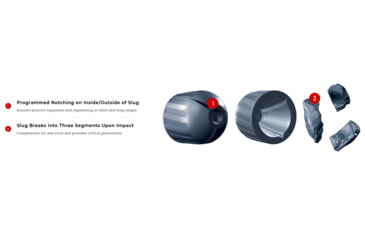 Image of Winchester Defender Shotgun Slugs, 20 Gauge, Segmented Rifled Slug, 2.75in Shot Length, 1oz Shot Weight, 5 Rounds, S20PDX1S