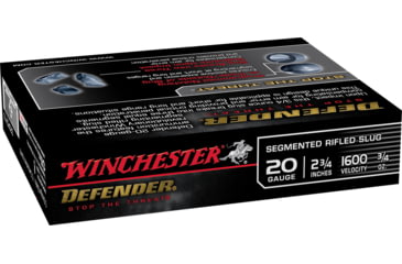 Image of Winchester Defender Shotshell 20 Gauge 1 oz 2.75in Centerfire Shotgun Slug Ammo, 5 Rounds, S20PDX1S