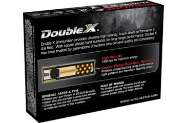 Image of Winchester Double X 12 Gauge 15 Pellets 3.5in Centerfire Shotgun Buckshot Ammo, 5 Rounds, SB12L00
