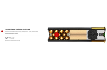 Image of Winchester Double X Shotgun Buckshot, 12 Gauge, 2.75 Length, #00 Buck Size, 9 Pellets, 5 Rounds, SB1200