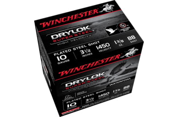 Image of Winchester Drylok 10 Gauge 1 3/8 oz 3.5in Centerfire Shotgun Ammo, 25 Rounds, SSH10BB