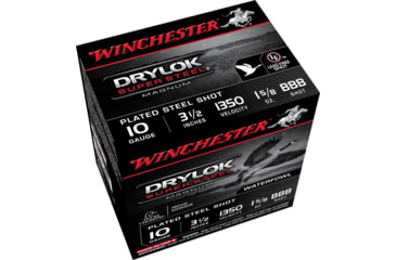 Image of Winchester Drylok 10 Gauge 1 5/8 oz 3.5in Centerfire Shotgun Ammo, 25 Rounds, XSC10BBB