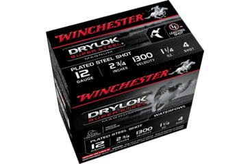 Image of Winchester Drylok 12 Gauge 1 1/4 oz 2.75in Centerfire Shotgun Ammo, 25 Rounds, XSM124