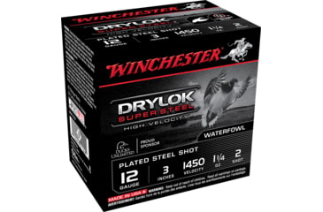 Image of Winchester Drylok 12 Gauge 1 1/4 oz 3in Centerfire Shotgun Ammo, 25 Rounds, SSH1232