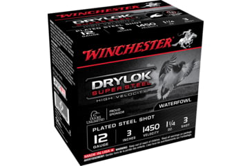 Image of Winchester Drylok 12 Gauge 1 1/4 oz 3in Centerfire Shotgun Ammo, 25 Rounds, SSH1233
