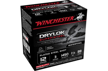 Image of Winchester Drylok 12 Gauge 1 1/4 oz 3in Centerfire Shotgun Ammo, 25 Rounds, SSH123BB