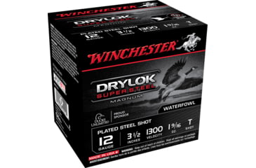 Image of Winchester Drylok 12 Gauge 1 9/16 oz 3.5in Centerfire Shotgun Ammo, 25 Rounds, XSC12LT