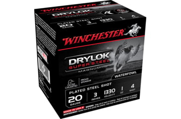 Image of Winchester Drylok 20 Gauge 1 oz 3in Centerfire Shotgun Ammo, 25 Rounds, XSM2034