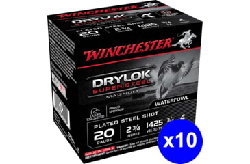 Image of Winchester Drylok 20 Gauge 3/4 oz 2.75in Centerfire Shotgun Ammo, 250 Rounds